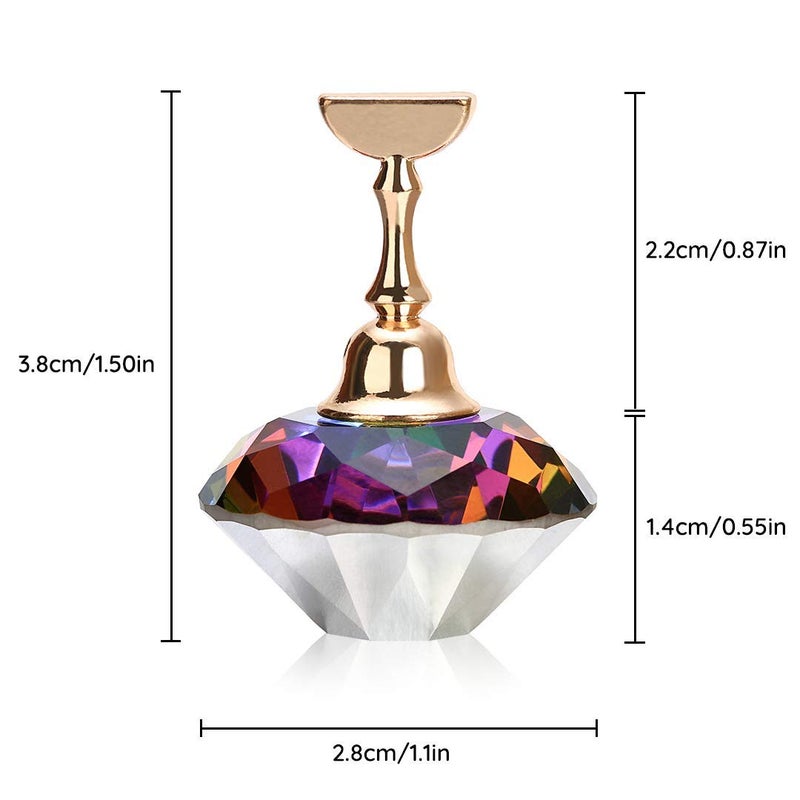 Tvoip 1Pcs Magnetic Nail Holder Practice Training Display Stand Acrylic Crystal Holders Alloy False Nail Tip Salon DIY Manicure Tools - Image 2